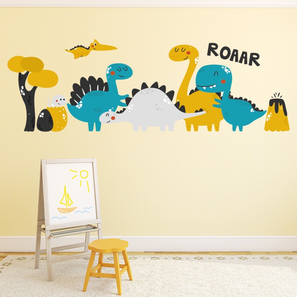 Dinosaur Friends Nursery Wall Sticker