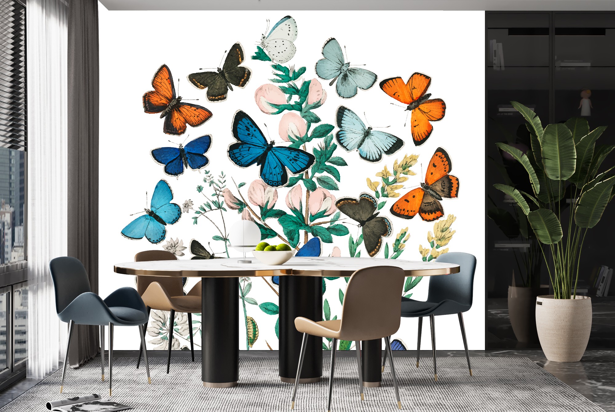 Butterflies and Moths 2 Wall Mural Artist William Forsell Kirby