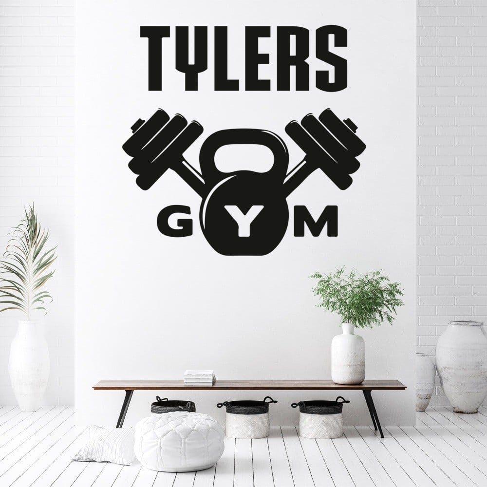 Personalised Name Gym Logo Wall Sticker