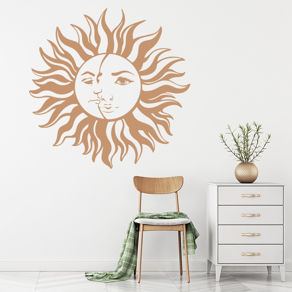 Sun And Moon Wall Sticker