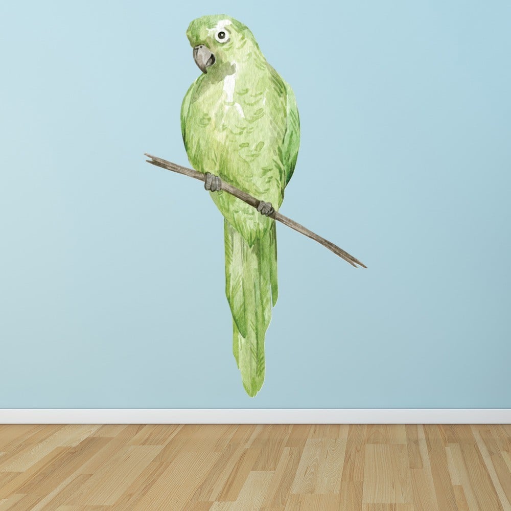 Green Macaw Parrot Tropical Bird Wall Sticker