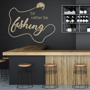 Fishing Wall Decal Vinyl Wall Sticker - I'd Rather Be Quote Fishing – All  Things Valuable
