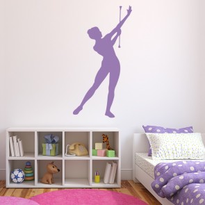 GYMNASTICS DECOR (Life-size Wall Decals) Gymnast Silhouette Decals