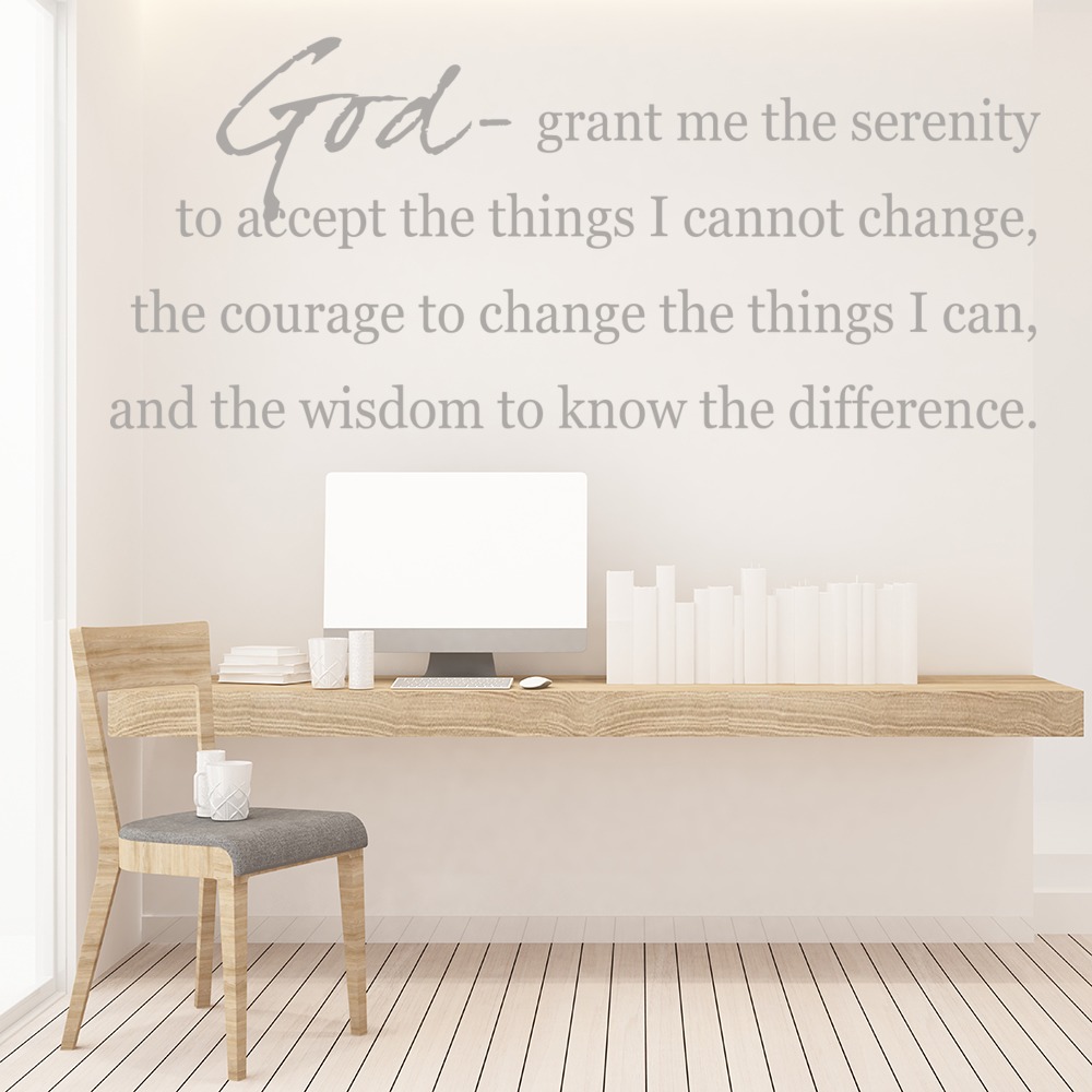 God Grant Me The Serenity To Accept The Things I Cannot Change Wall Sticker Religious Wall Art